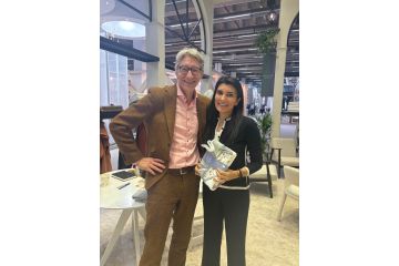 The CEO of towellers with products from baby collection